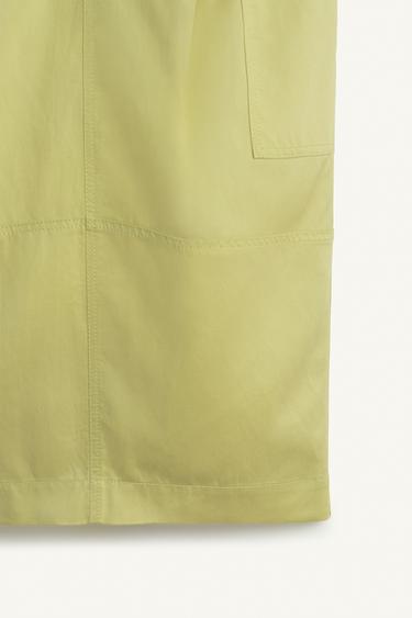 JUPE COTON 16 - Citron vert de Zara - Image 7