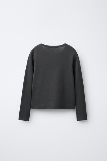 AGES 6-14 / TEXT AND FLORAL PYJAMAS - Anthracite grey by Zara