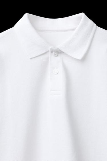 BASIC PIQUÉ POLO SHIRT - White by Zara