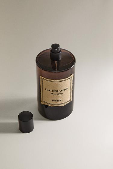 (200 ML) LEATHER AMBER AIR FRESHENER SPRAY - Black by Zara - Image 1