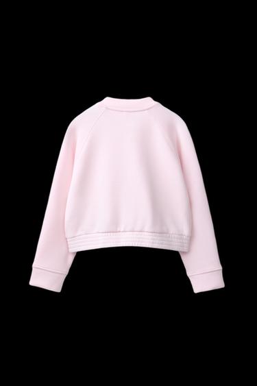 SUDADERA CREMALLERA CON MODAL - Rosa pastel de Zara