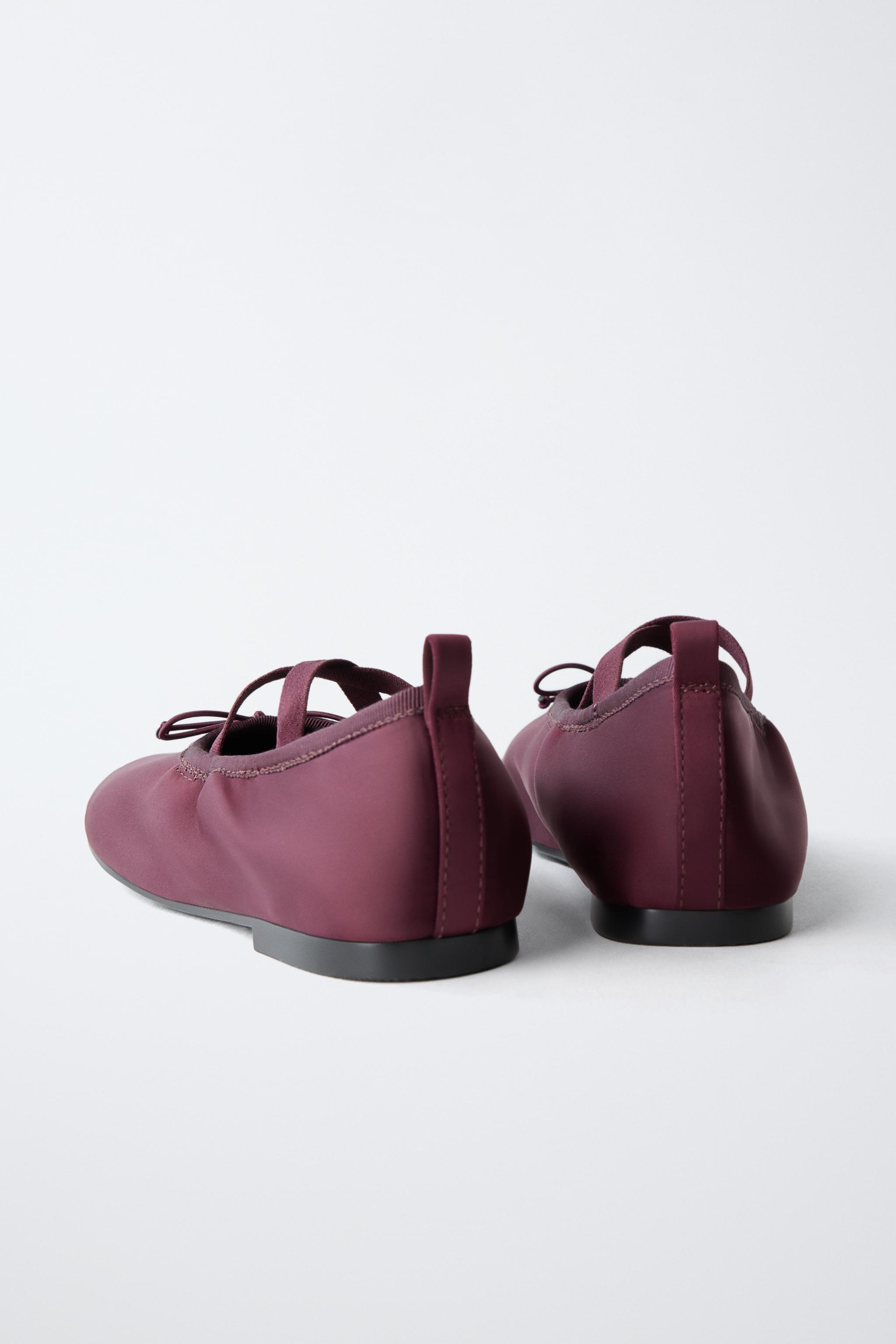 Обувь Zara SATIN BALLET FLATS — фото 5