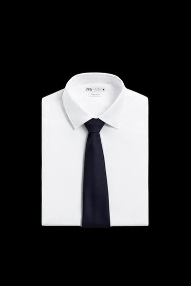 CORBATA ESTRUCTURA 100% LANA - Marino de Zara