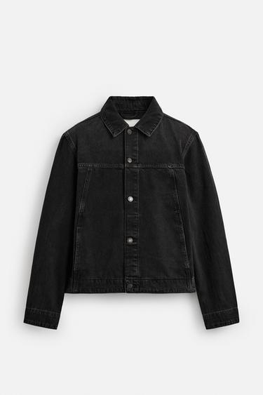 VESTE EN DENIM BASIQUE - Noir de Zara - Image 7