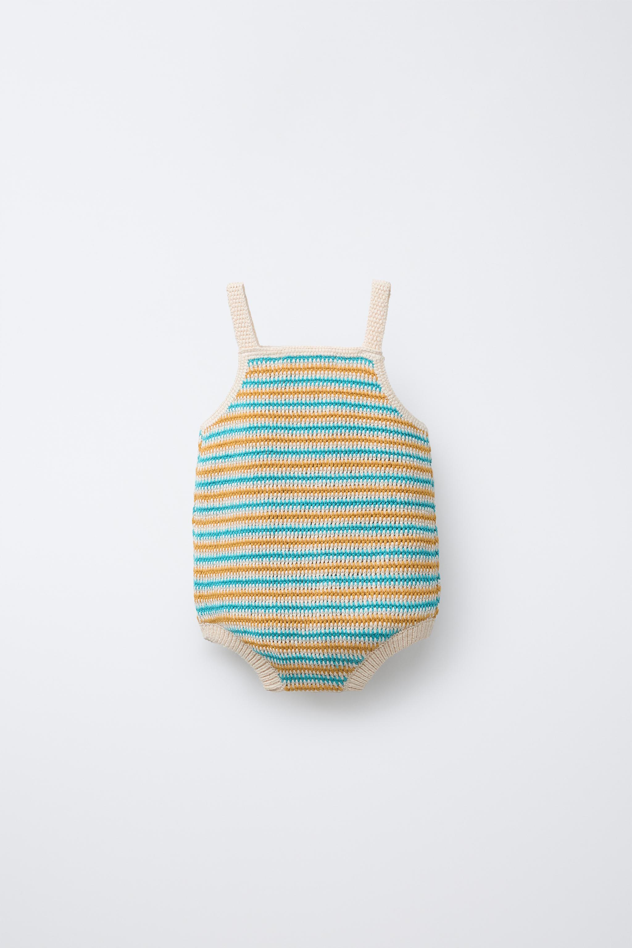 【ZARA Baby】カシミヤ100%ニット キモノロンパース ボンネ付き 05536545712-e2.jpg?ts=