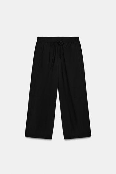 PANTALONI STILE PIGIAMA A PALLONCINO - Nero di Zara