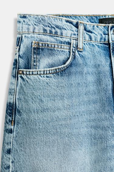 JEAN Z1975 BARREL TAILLE NORMALE AVEC PLI REPASSÉ - Bleu moyen de Zara - Image 9