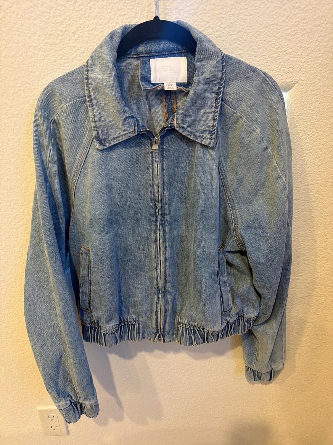 TRF DENIM BOMBER JACKET - Image 2