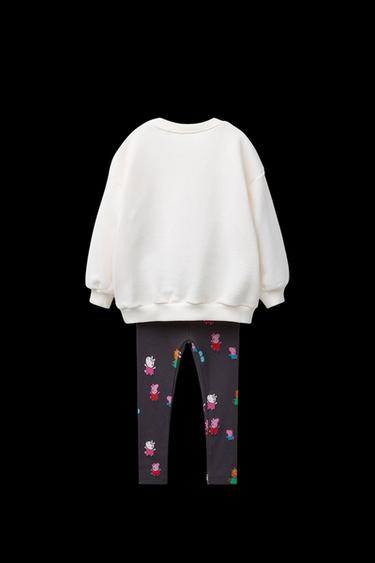 PEPPA PIG™ SWEATSHIRT AND RIBBED LEGGINGS SET - Ecru by Zara