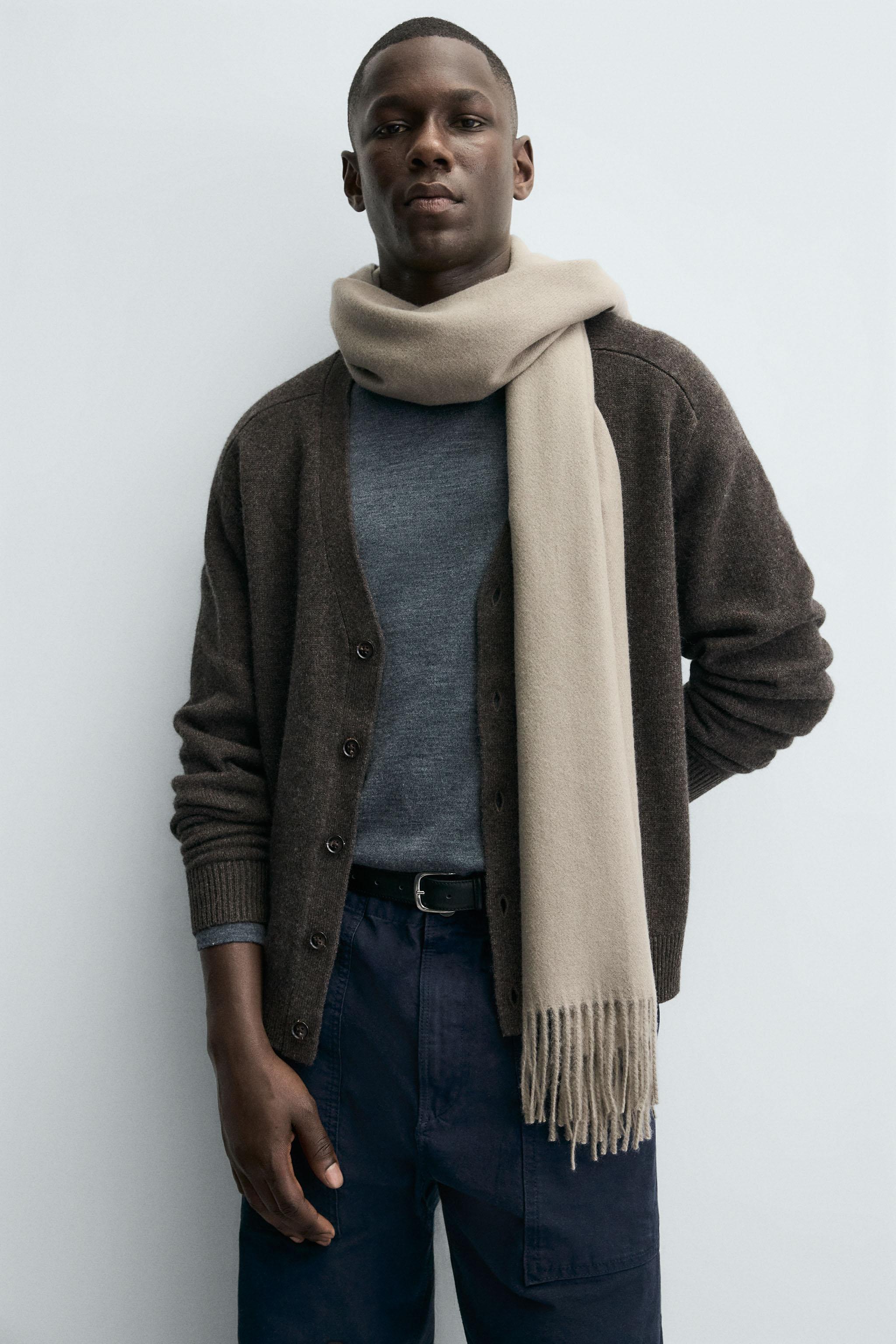 REGULAR FIT WOOL BLEND CARDIGAN