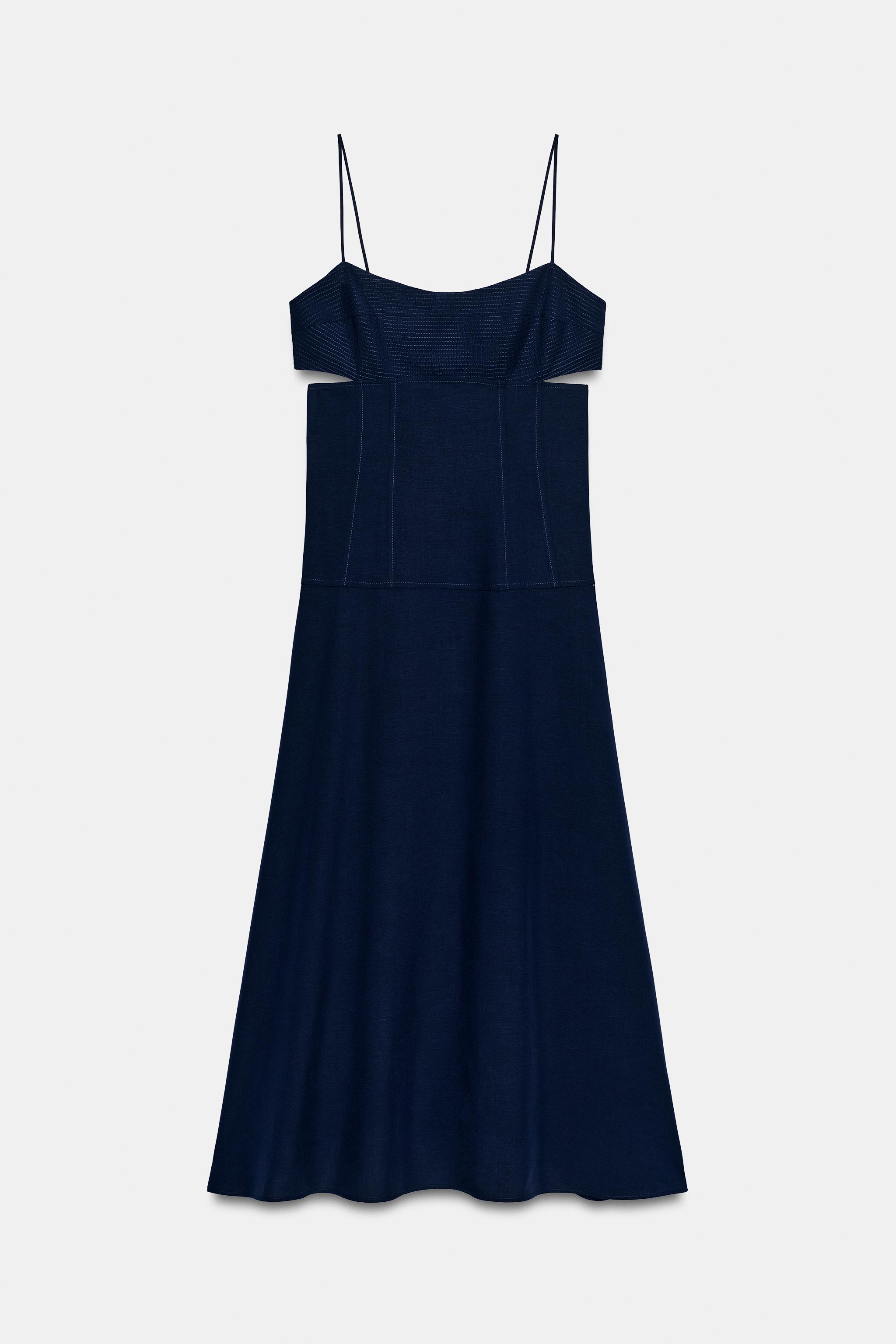 ROBE MI-LONGUE BRETELLES CUT OUT