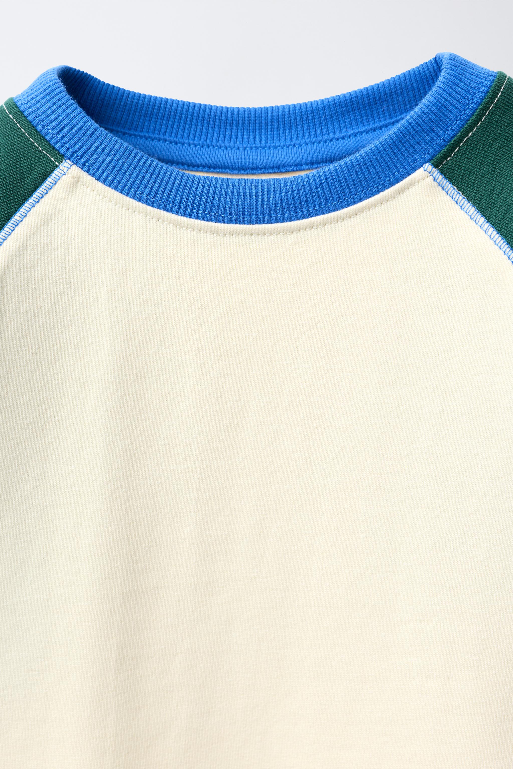 CONTRAST RAGLAN SLEEVE T-SHIRT