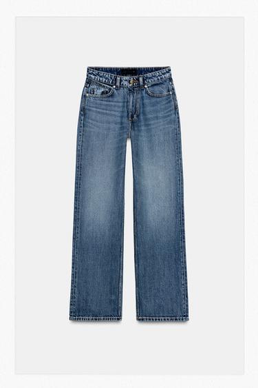 JEANS Z.03 STRAIGHT HIGH-WAIST LONG LENGTH - Mid-blue by Zara