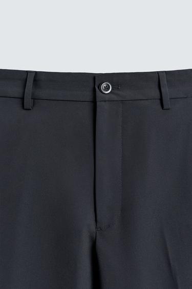 NON-IRON TECHNICAL SUIT TROUSERS - Navy blue by Zara - Image 8