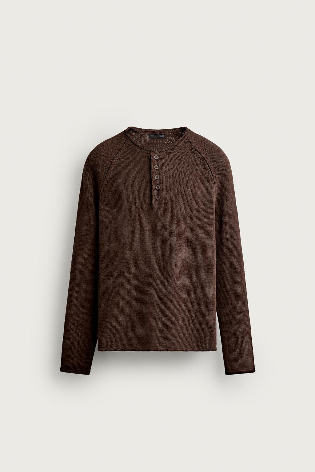 REGULAR FIT HENLEY JUMPER