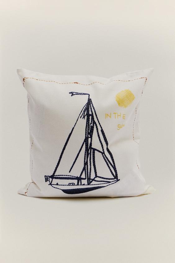 HOUSSE DE COUSSIN BATEAU - Blanc de Zara - Image 4