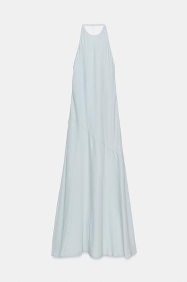 FLOWING HALTER DRESS - Light blue by Zara - Image 0