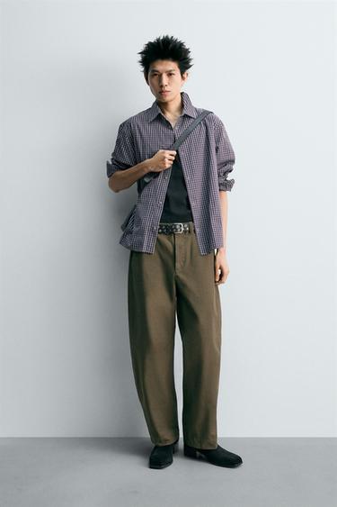 BALLOON FIT TROUSERS - Khaki by Zara