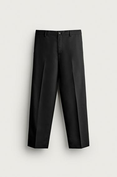 PANTALÓN REGULAR FIT 100% LANA - Negro de Zara