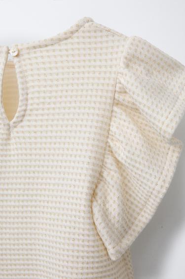 FLORAL SHIMMER T-SHIRT - Golden by Zara - Image 2
