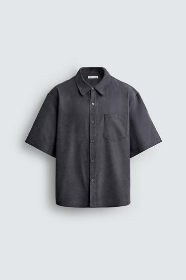 Zara 休閒版飄逸襯衫 - 海藍色