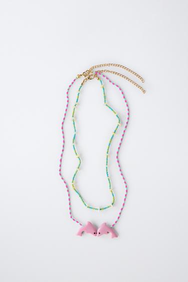 LOT DE DEUX COLLIERS FANTAISIE ET DAUPHINS - Turquoise de Zara - Image 3