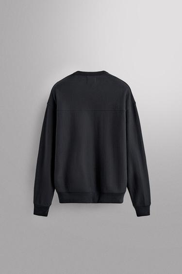 RELAXED FIT CREW NECK SWEATSHIRT - Navy blue by Zara