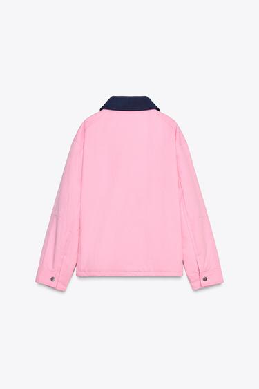 CONTRAST COLLAR JACKET - Mid-pink by Zara - Image 3