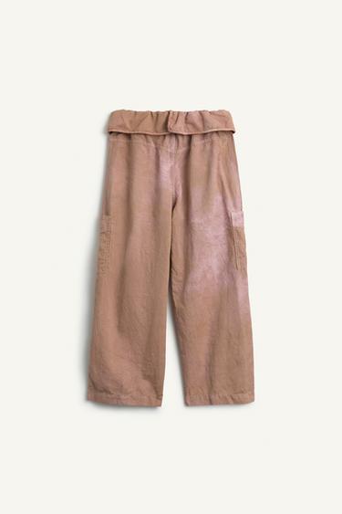 PANTALON TIE DYE - Rouge orangé de Zara