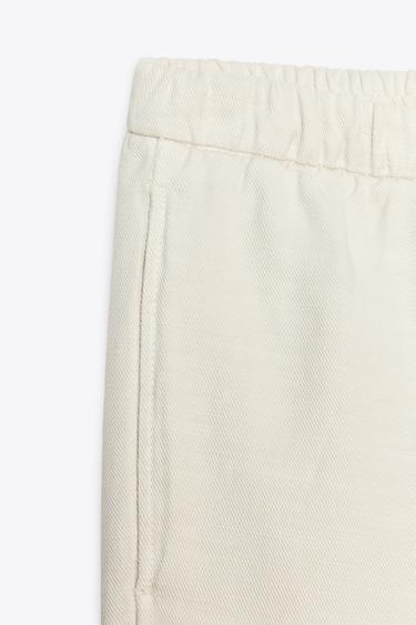 ZW COLLECTION JOGGER TROUSERS - Ecru by Zara - Image 5