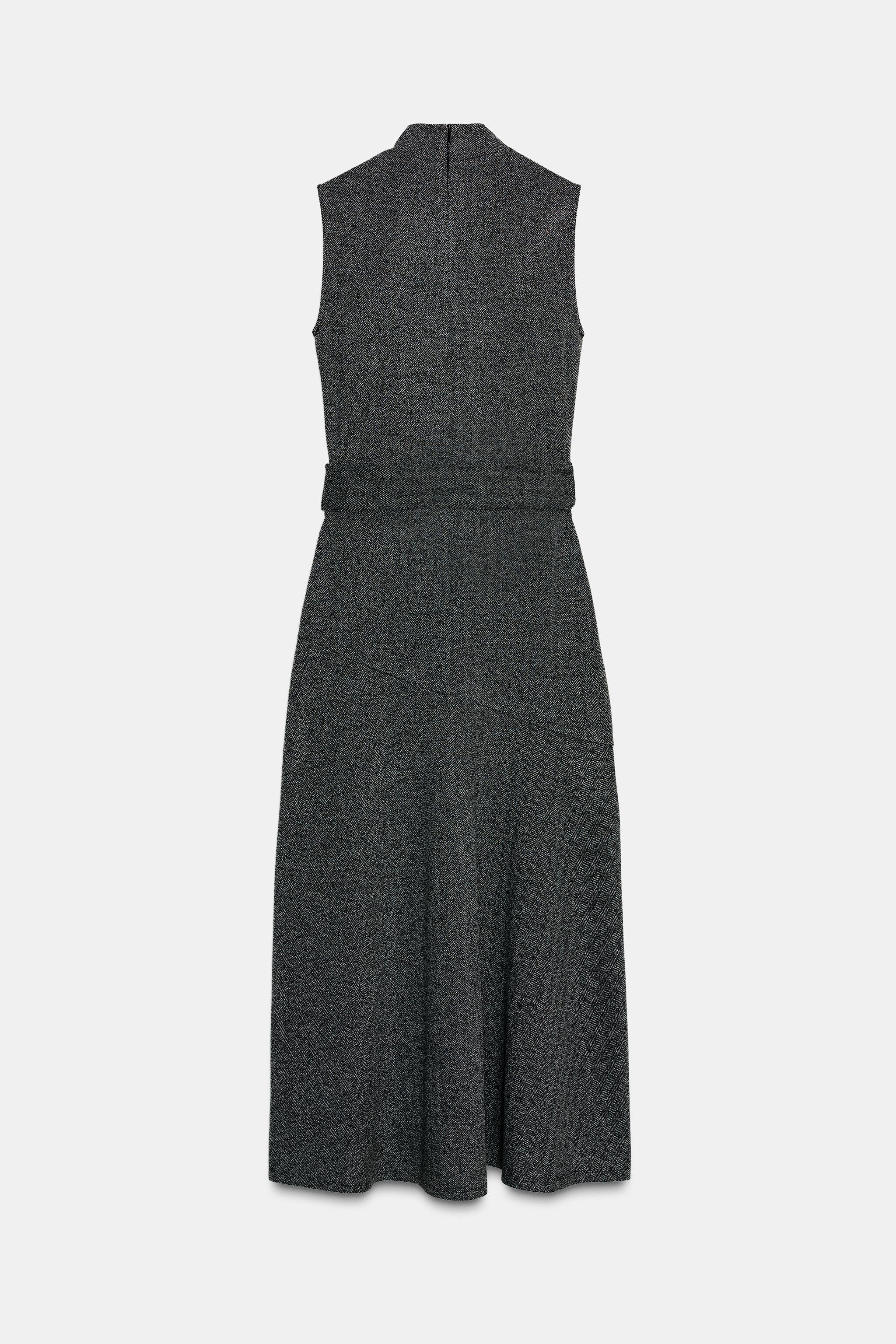 TWILL DRESS WITH BELT - Dark grey | ZARA South Africa