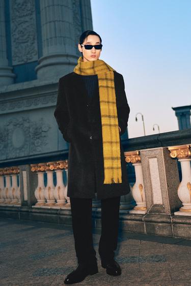 REGULAR FIT WOOL COAT - Anthracite Grey by Zara