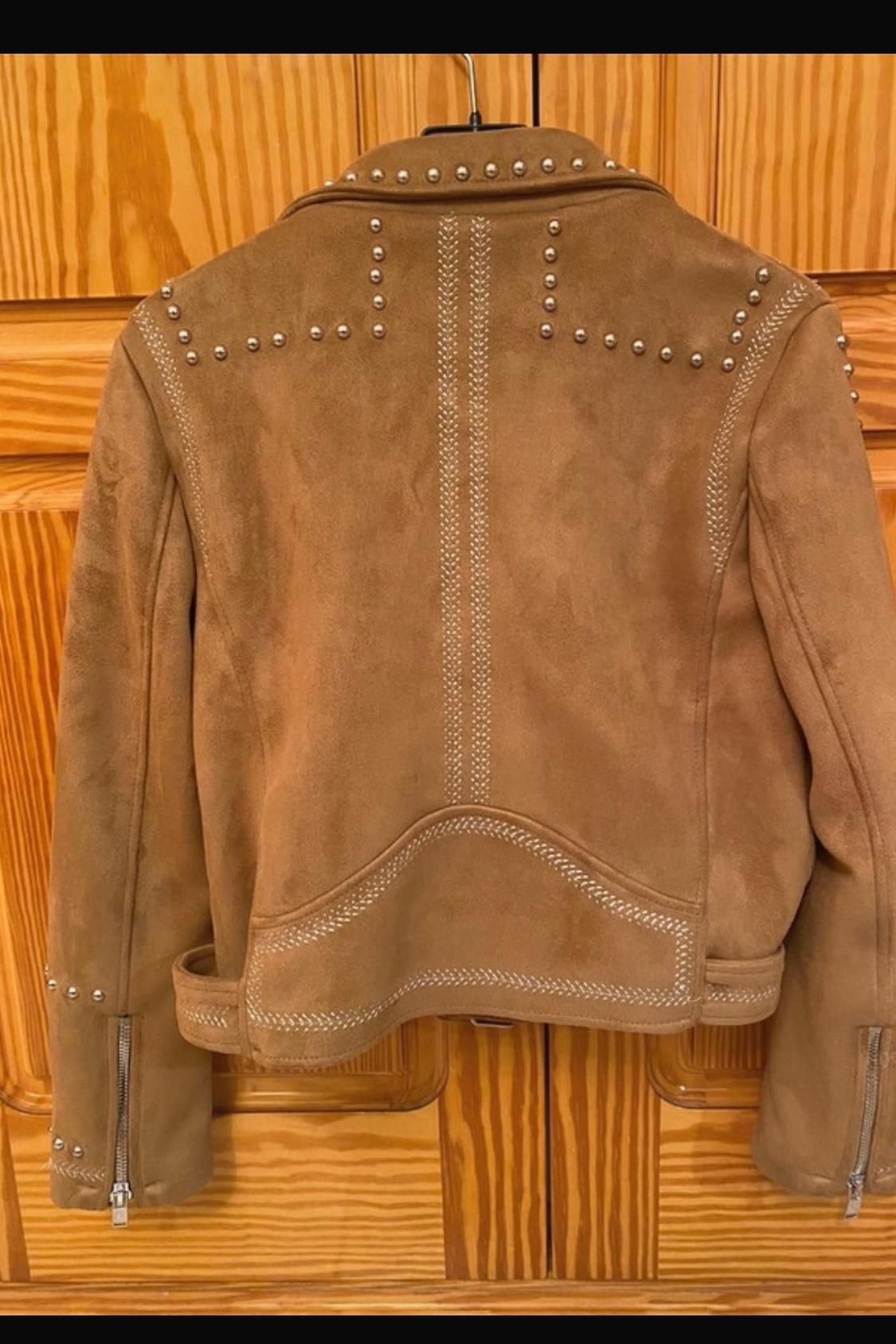 STUDDED FAUX SUEDE JACKET - Image 2