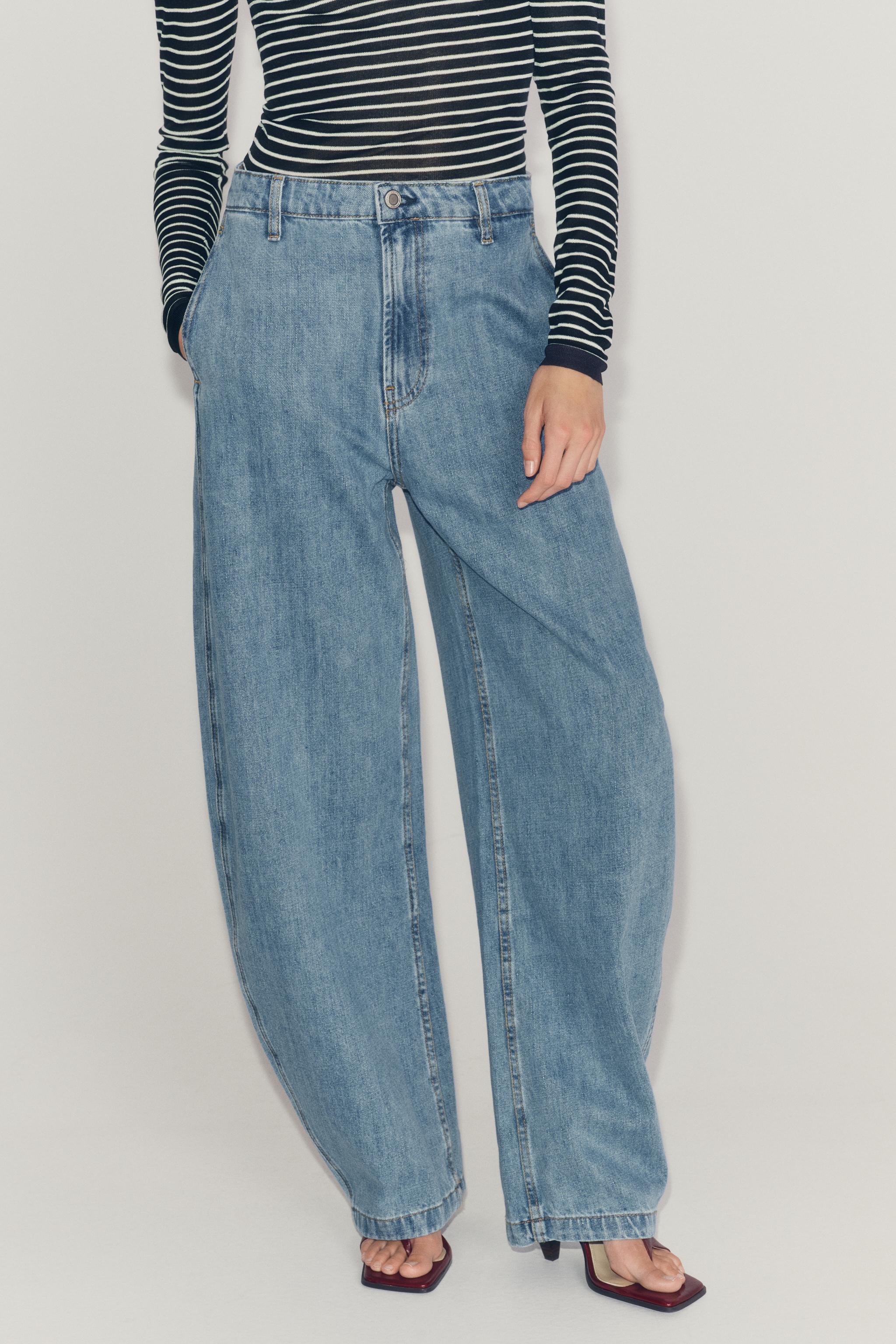 Женские джинсы Zara ZW COLLECTION HIGH-RISE BALLOON JEANS