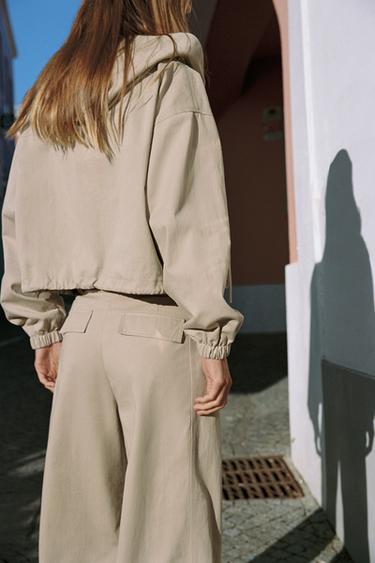 BLOUSON BALLON À CAPUCHE - Écru moyen de Zara - Image 6