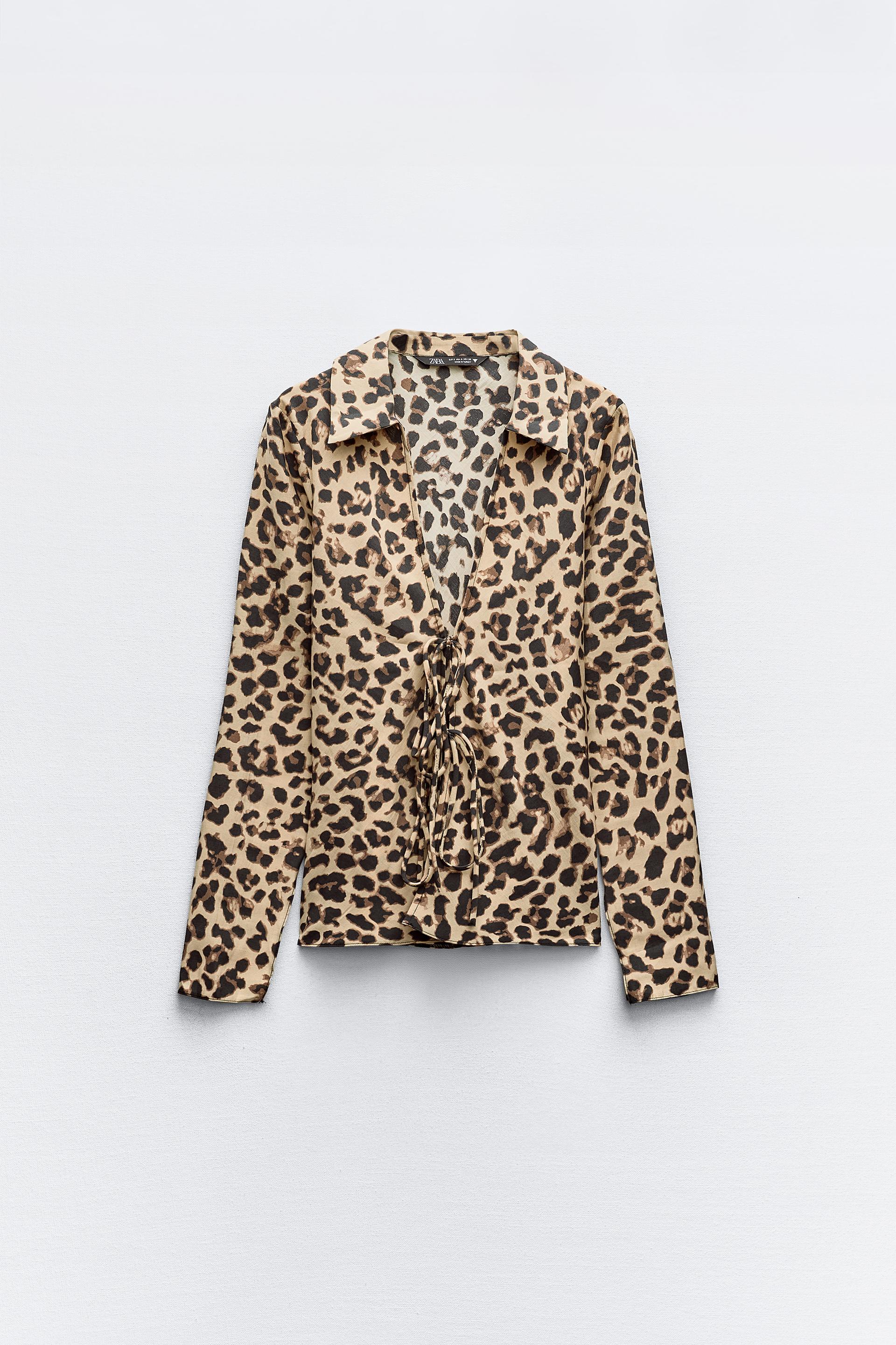 ΠΟΥΚΑΜΙΣΟ ANIMAL PRINT ΜΕ ΦΙΟΓΚΟΥΣ