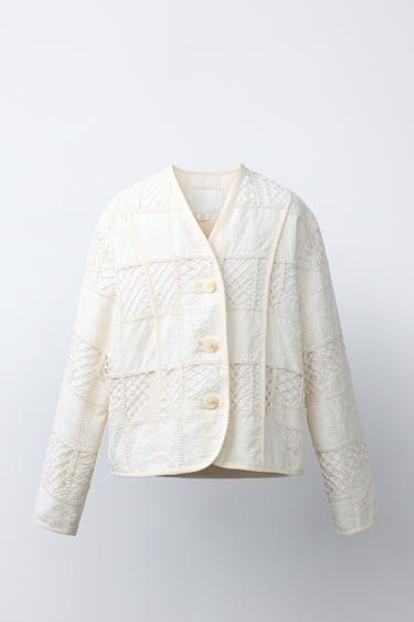 PATCHWORK JACKET - Ecru by Zara