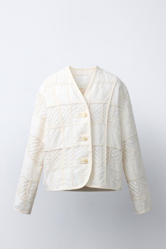 CAZADORA PATCHWORK - Crudo de Zara - Imagen 0
