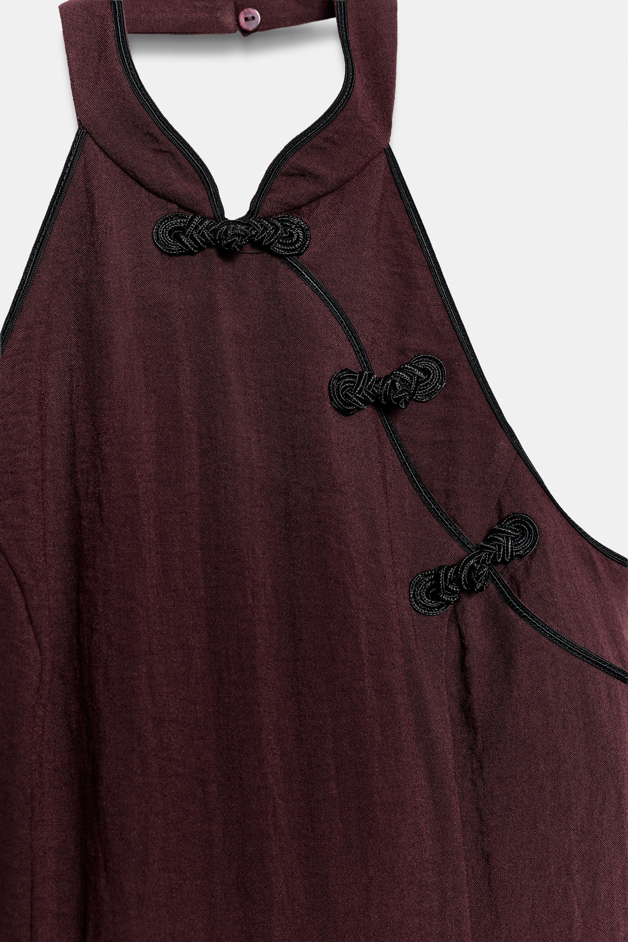 HALTER FROG FASTENING DRESS