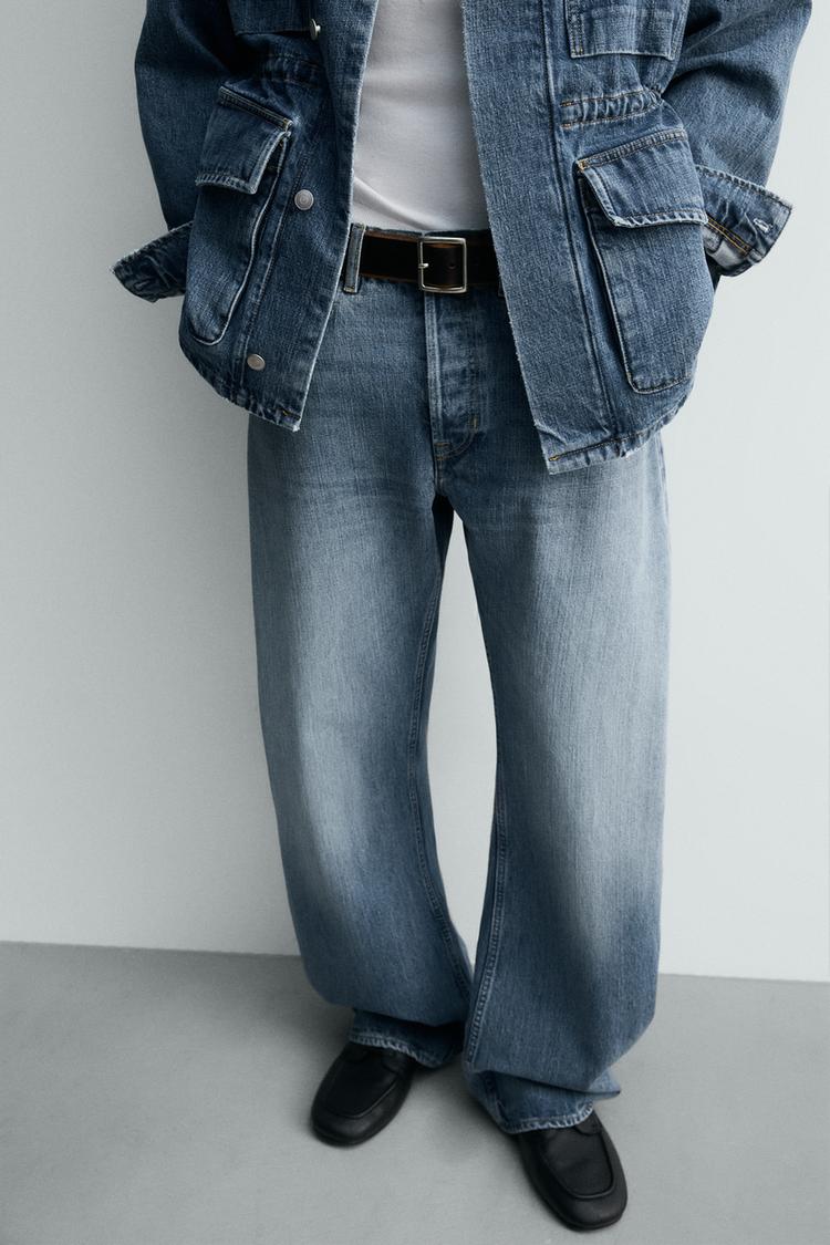 ZARA BARREL FIT JEANS