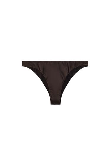 CULOTTE SATINÉE - Marron foncé de Zara