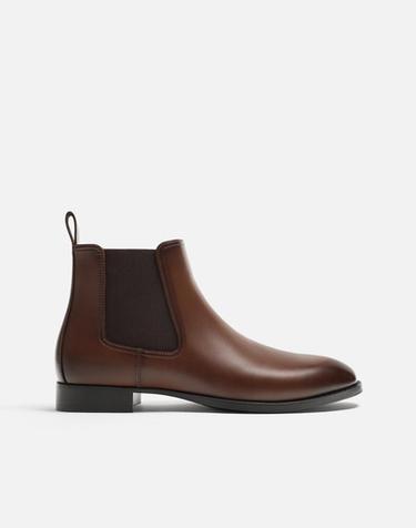 CHELSEA BOOTS WITH POINTED TOE - Brown by Zara