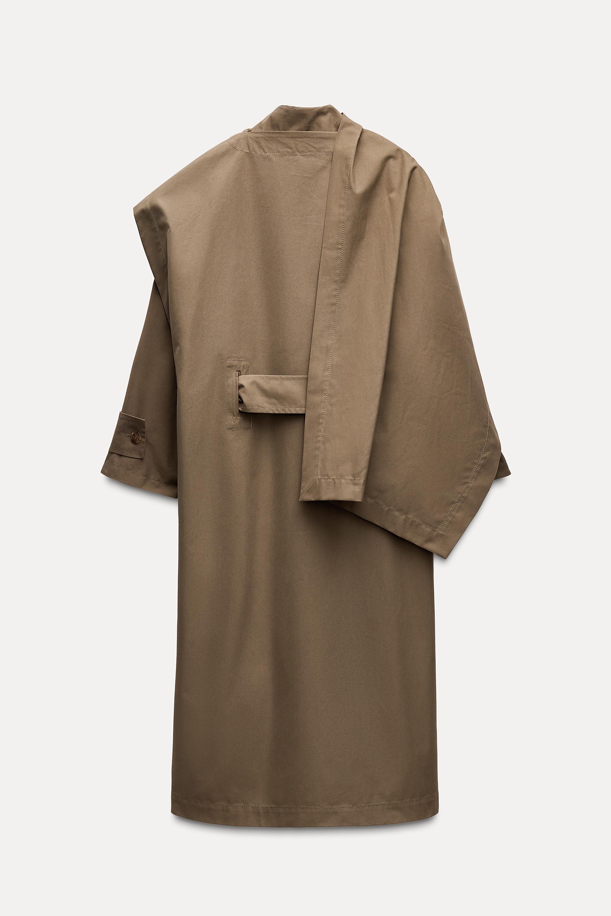 OVERSIZED CAPE TRENCH ZW COLLECTION - Toffee | ZARA United