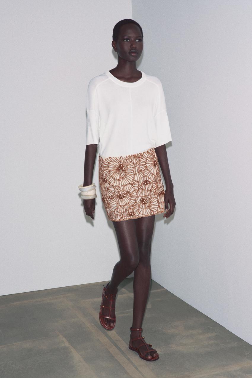 SATIN MIDI SKIRT