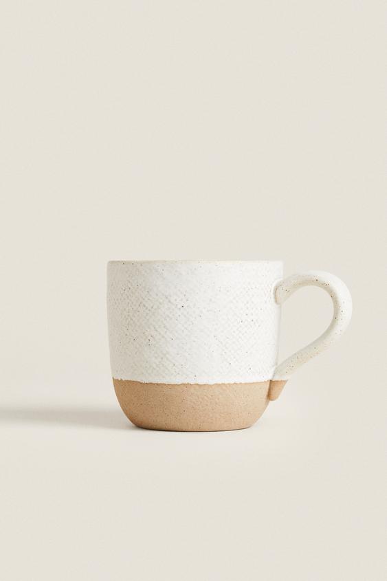 MUG WITH RAISED DESIGN - Oyster-white | ZARA United States