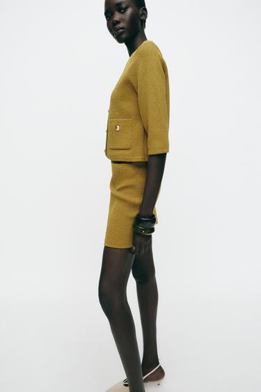 KNIT CARDIGAN WITH GOLDEN BUTTONS - Pistachio by Zara - Image 2
