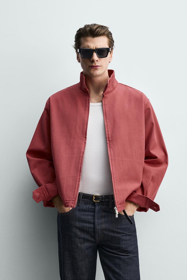 ZARA REGULAR FIT WASHED COTTON JACKET