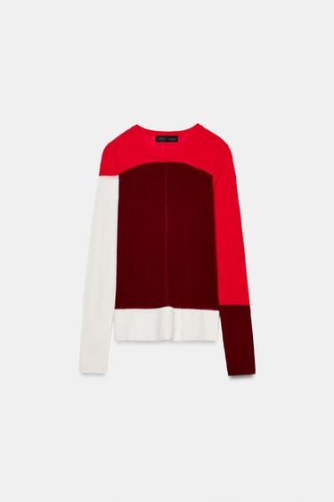 JERSEY PUNTO FINO CON LANA - Multicolor de Zara