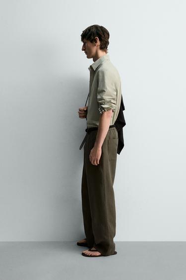 CHEMISE REGULAR FIT POPELINE - vert délavé de Zara - Image 3