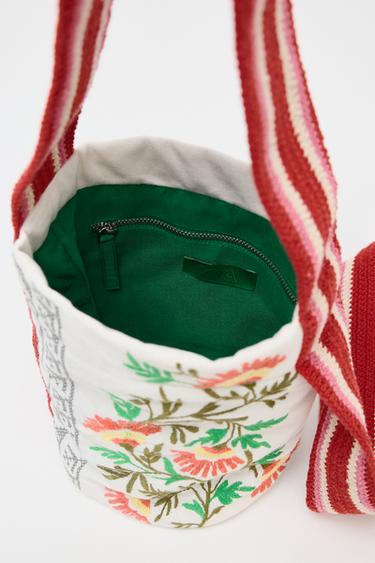 FANTASY FABRIC MINI BUCKET BAG - Multicoloured by Zara - Image 4